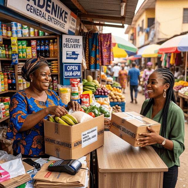 Merchant managing store on WhatsApp